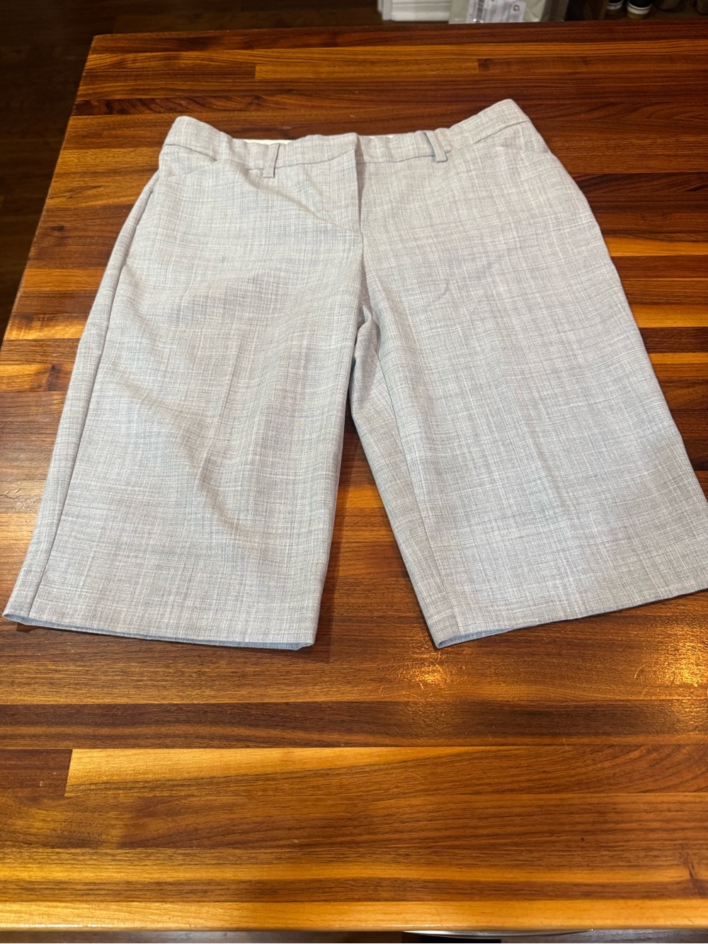 Express Editor Light Gray Tailored Bermuda Shorts Size 4
